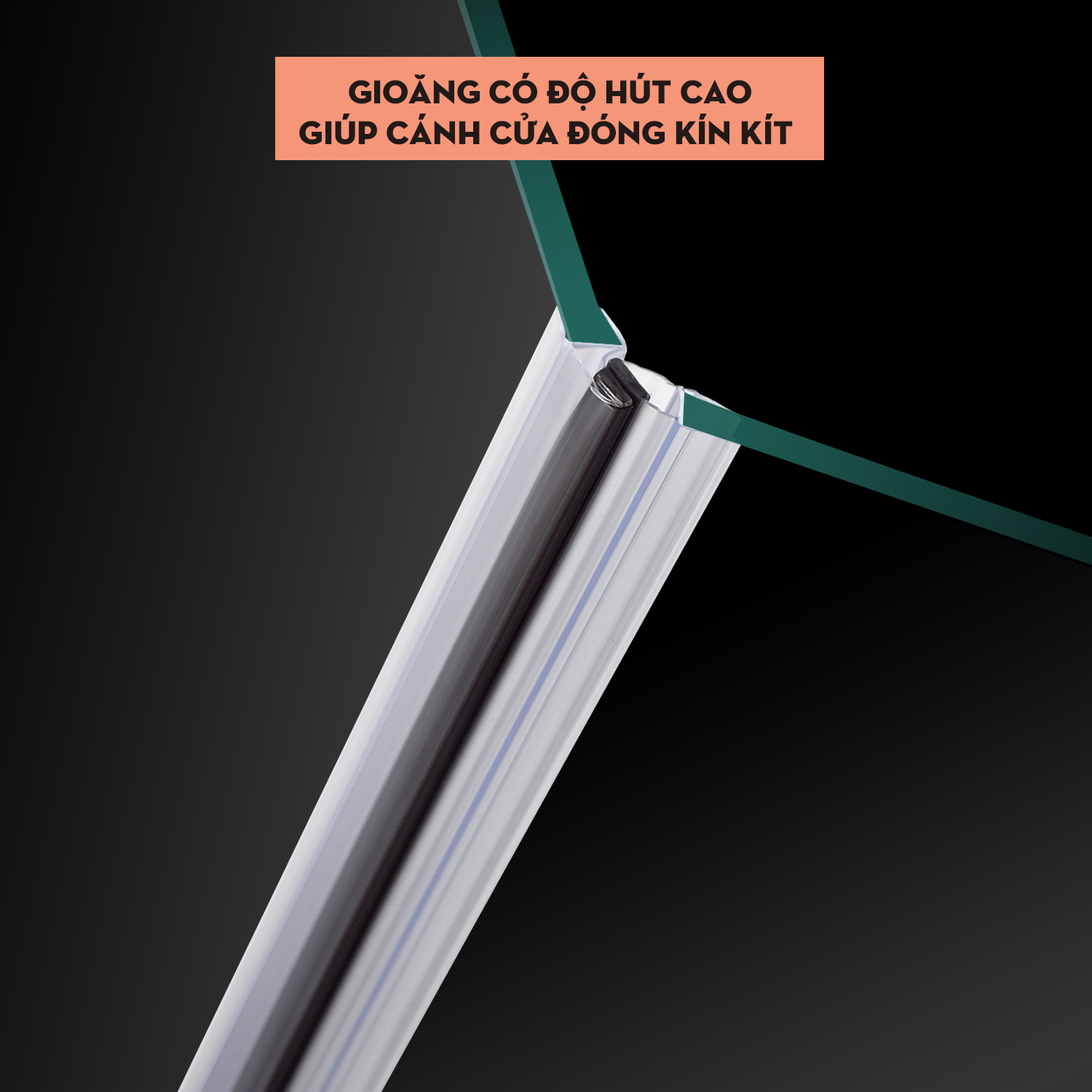 Gioăng từ 135 độ mở trong SP-055A độ hút cao giúp cánh của luôn kín khít