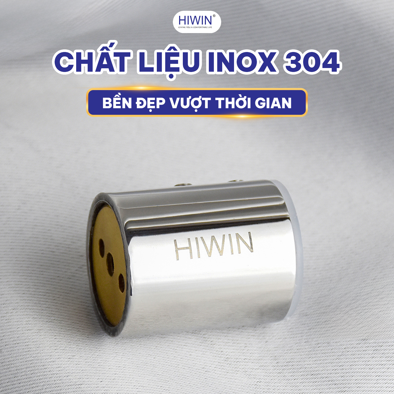 Bát tường thẳng vách tắm kính phi 25 Hiwin SB-610B