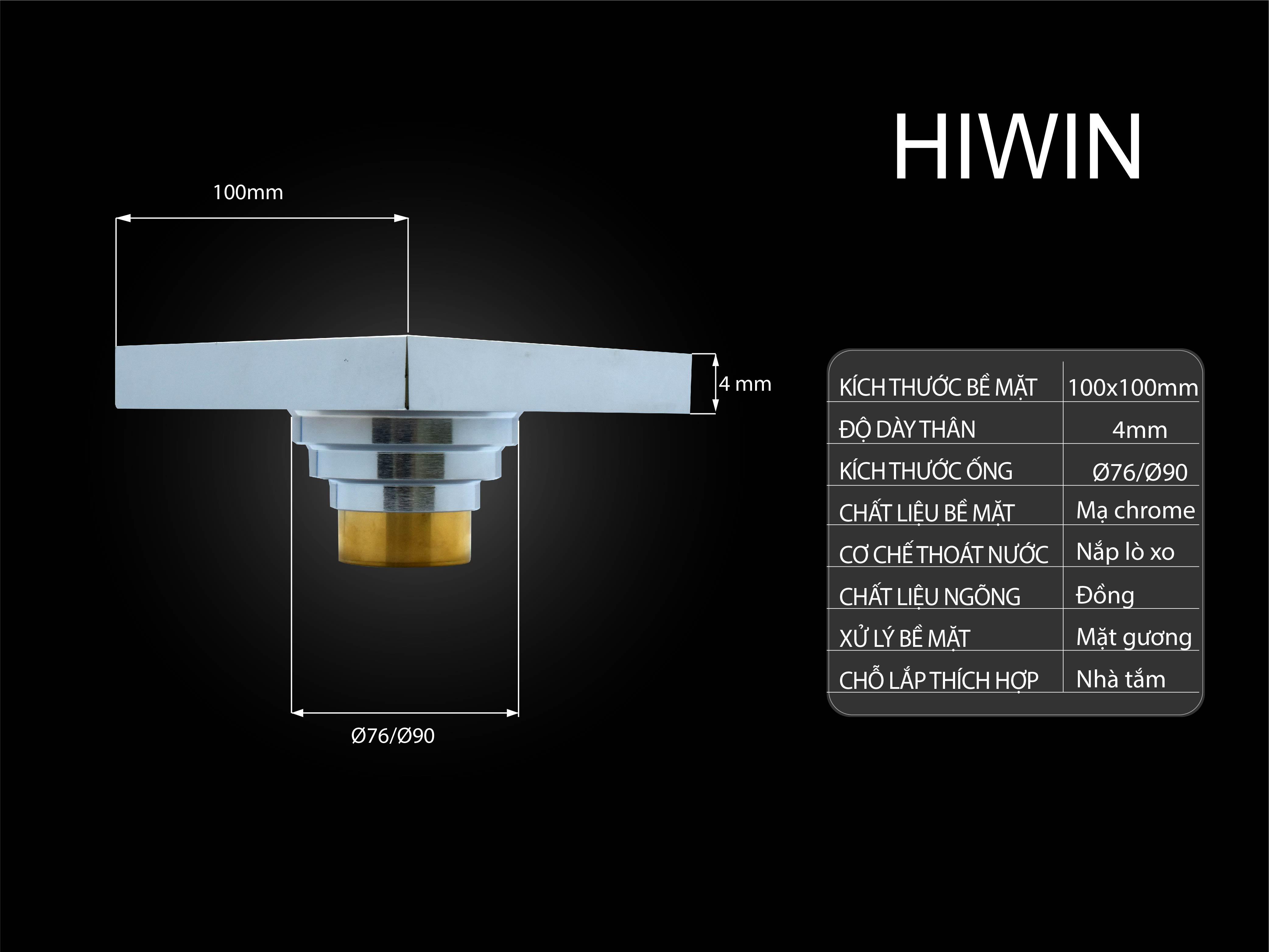 Thông số ga thoát sàn cao cấp Hiwin FD-T11