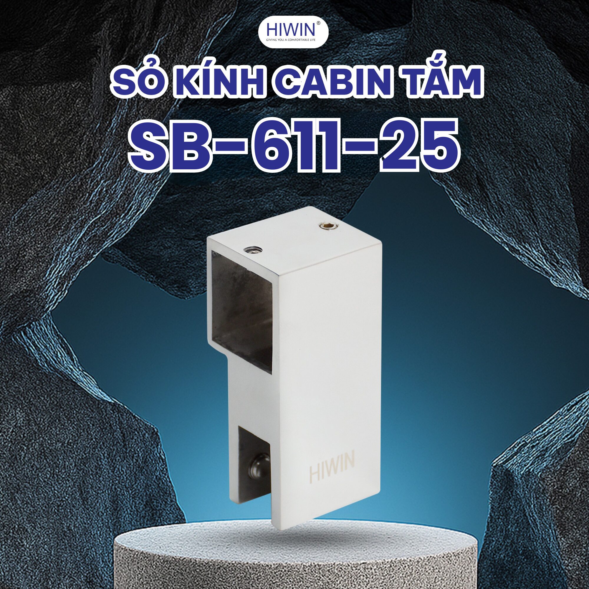 Sỏ kính cabin tắm ống 25x25 Hiwin SB-611-25