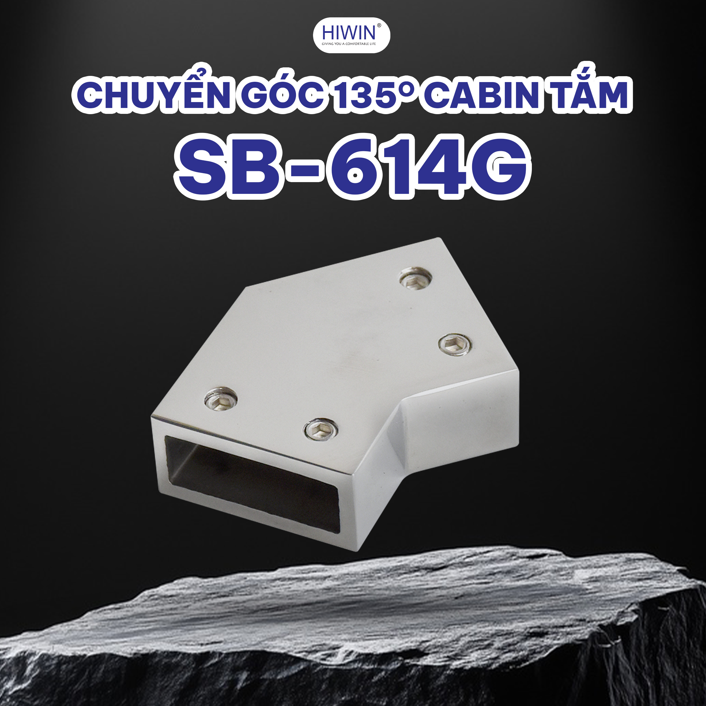Chuyển góc 135 độ cabin tắm ống 10x30 Hiwin SB-614G