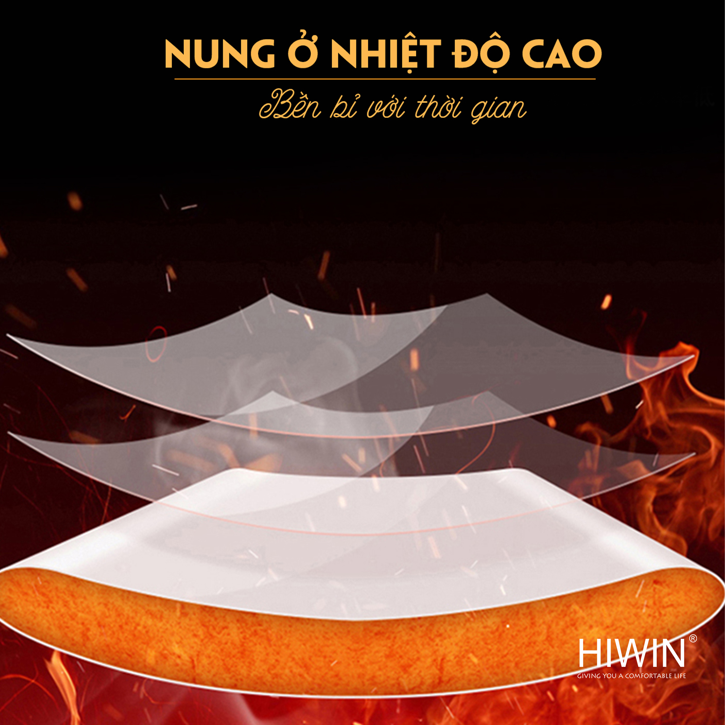 Sản phẩm được nung ở nhiệt độ cao giúp tăng độ cứng và độ bền vượt trội