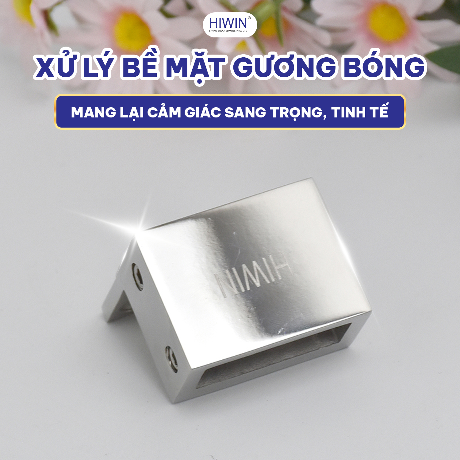 Bát tường lệch cabin tắm Hiwin SB-710A được xử lý bề mặt gương bóng