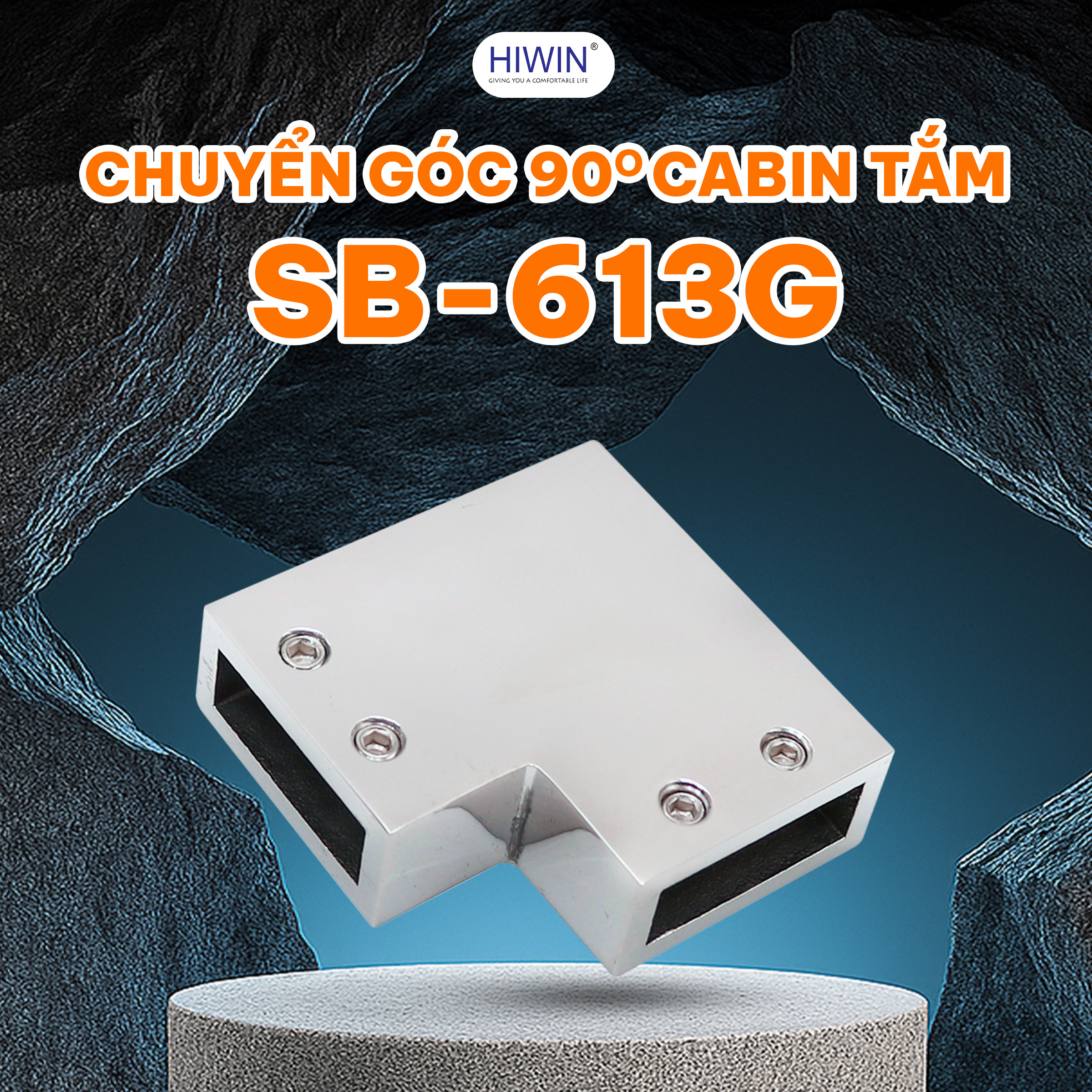 Chuyển góc 90 độ cabin tắm ống 10x30 Hiwin SB-613G