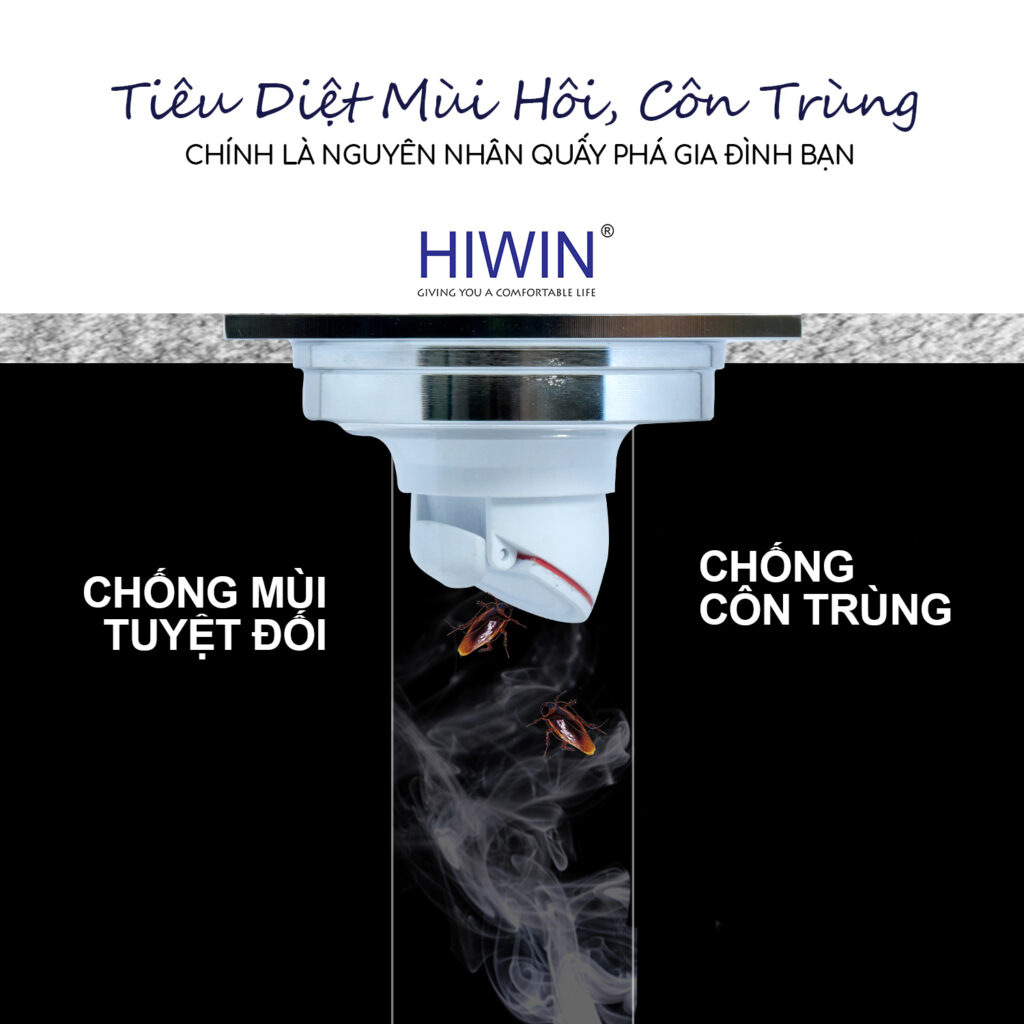 thoát sàn ngăn mùi hôi, chống côn trùng