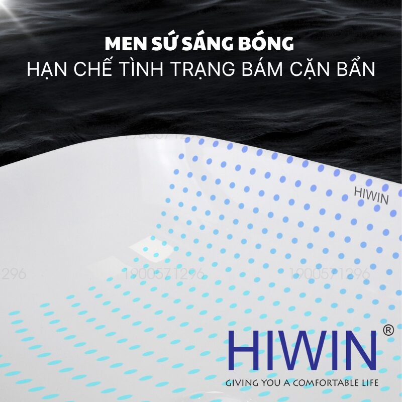 Bề mặt phủ men sứ sáng bóng chống bám bẩn, chống trầy xước, dễ vệ sinh