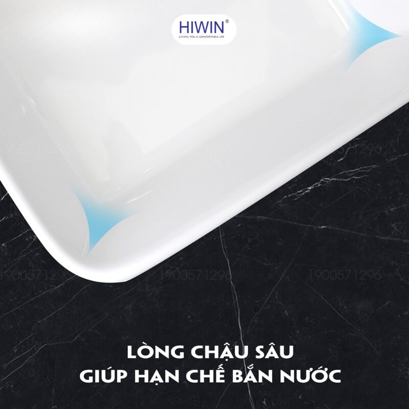 Thiết kế lòng chậu sâu và rộng giúp thoát nước nhanh, hạn chế bắn nước ra ngoài, mang lại trải nghiệm sử dụng thoải mái và sạch sẽ.