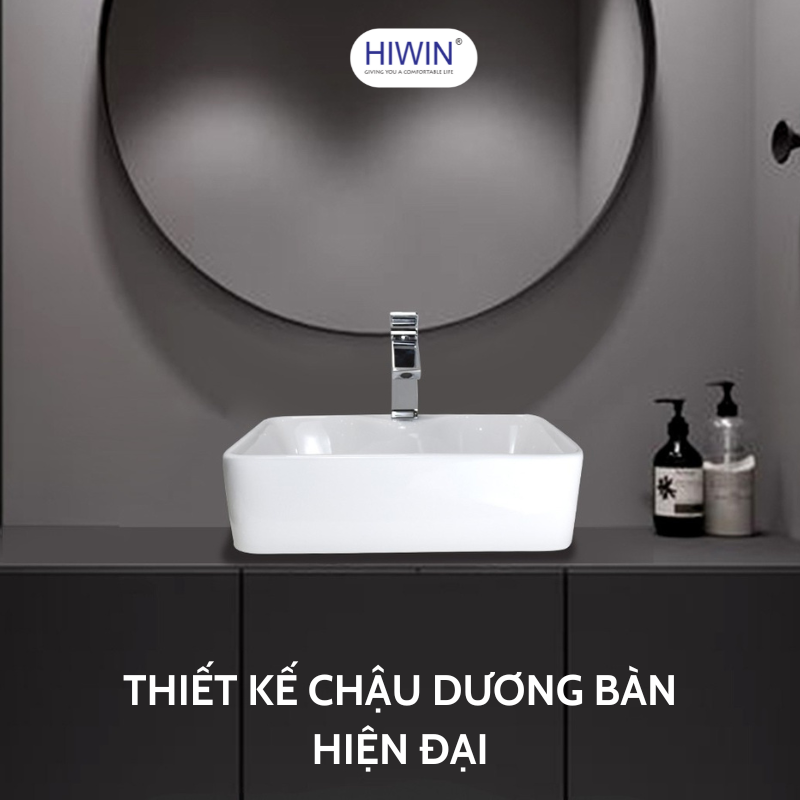 Lavabo sứ vuông phù hợp với nhiều thiết kế không gian phòng tắm