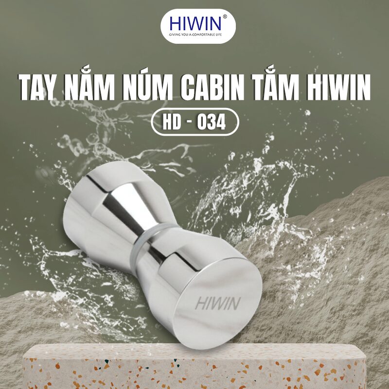 Tay nắm núm vách tắm kính Hiwin HD-034
