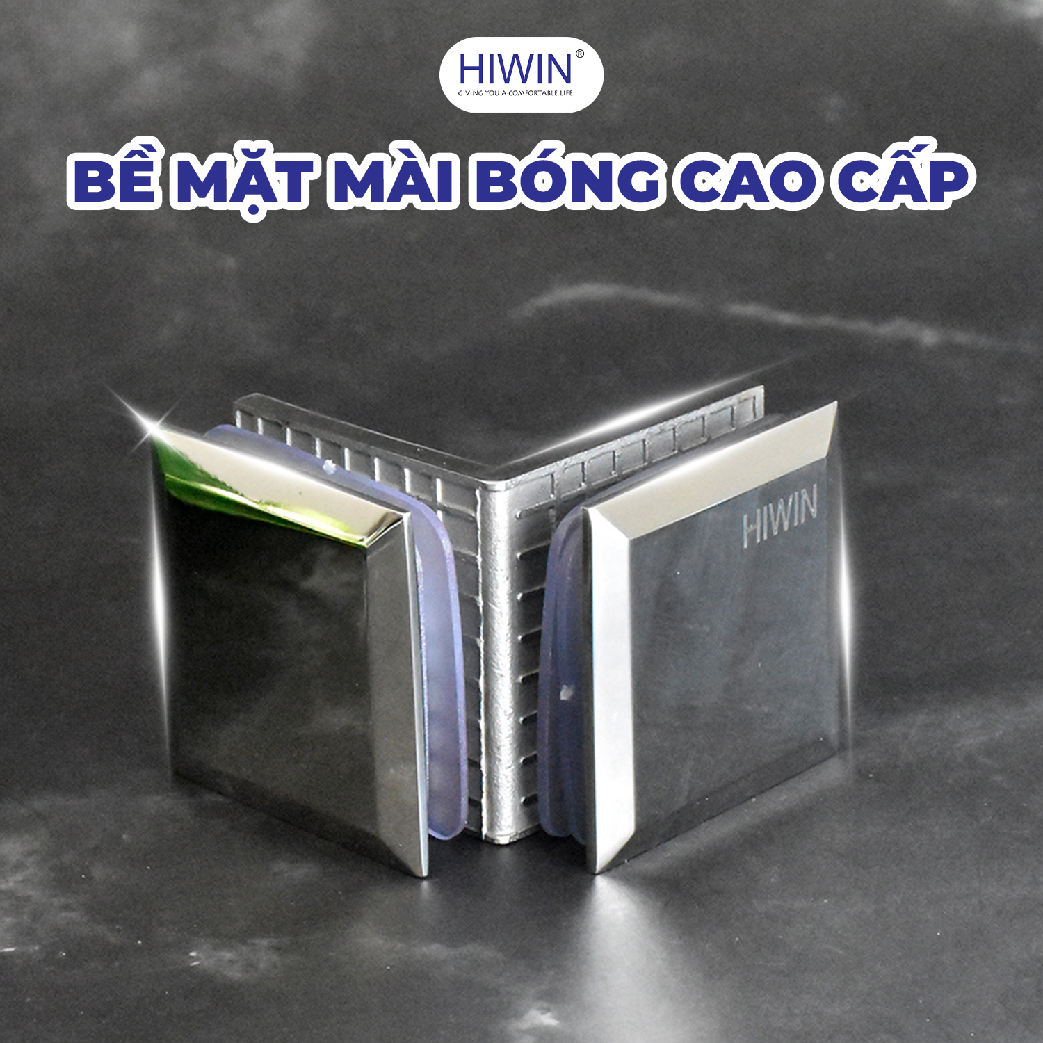 Kẹp kính 90 dộ Hiwin FC-2083 xử lý mài bóng cao cấp, sang trọng