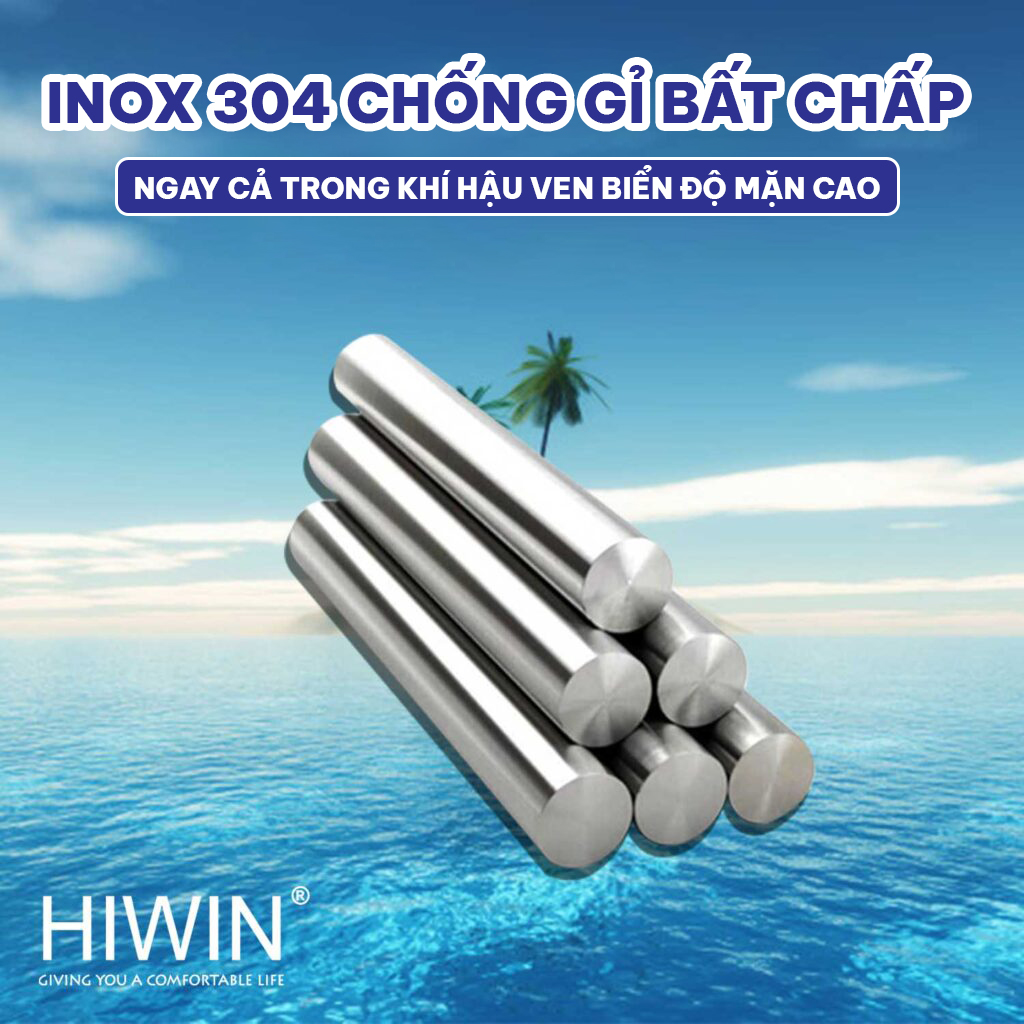 Bản lề vách tắm kính 180 độ inox 304 Hiwin HG-012