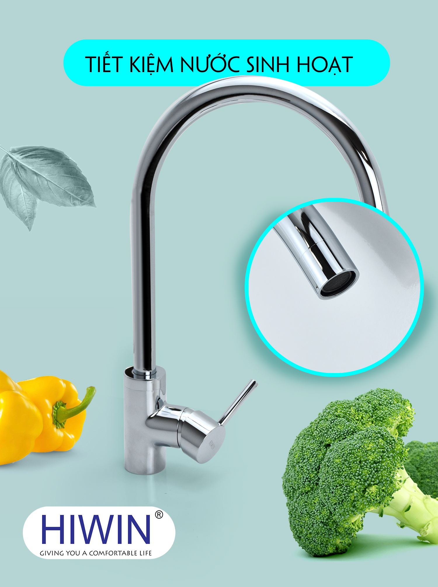 Đầu vòi chịu được áp lực nước lớn