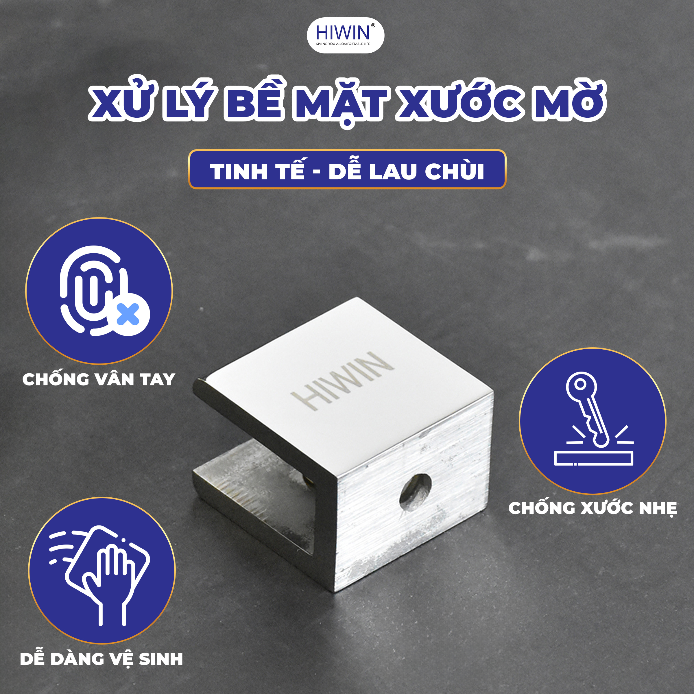 Bề mặt của kẹp Hiwin FC-2030S được xử lý xước mờ mang lại vẻ đẹp thanh lịch, hiện đại