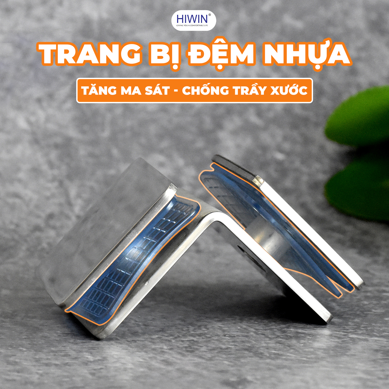 Kẹp FC-087 được trang bị đệm nhựa tăng ma sát và chống trầy xước 