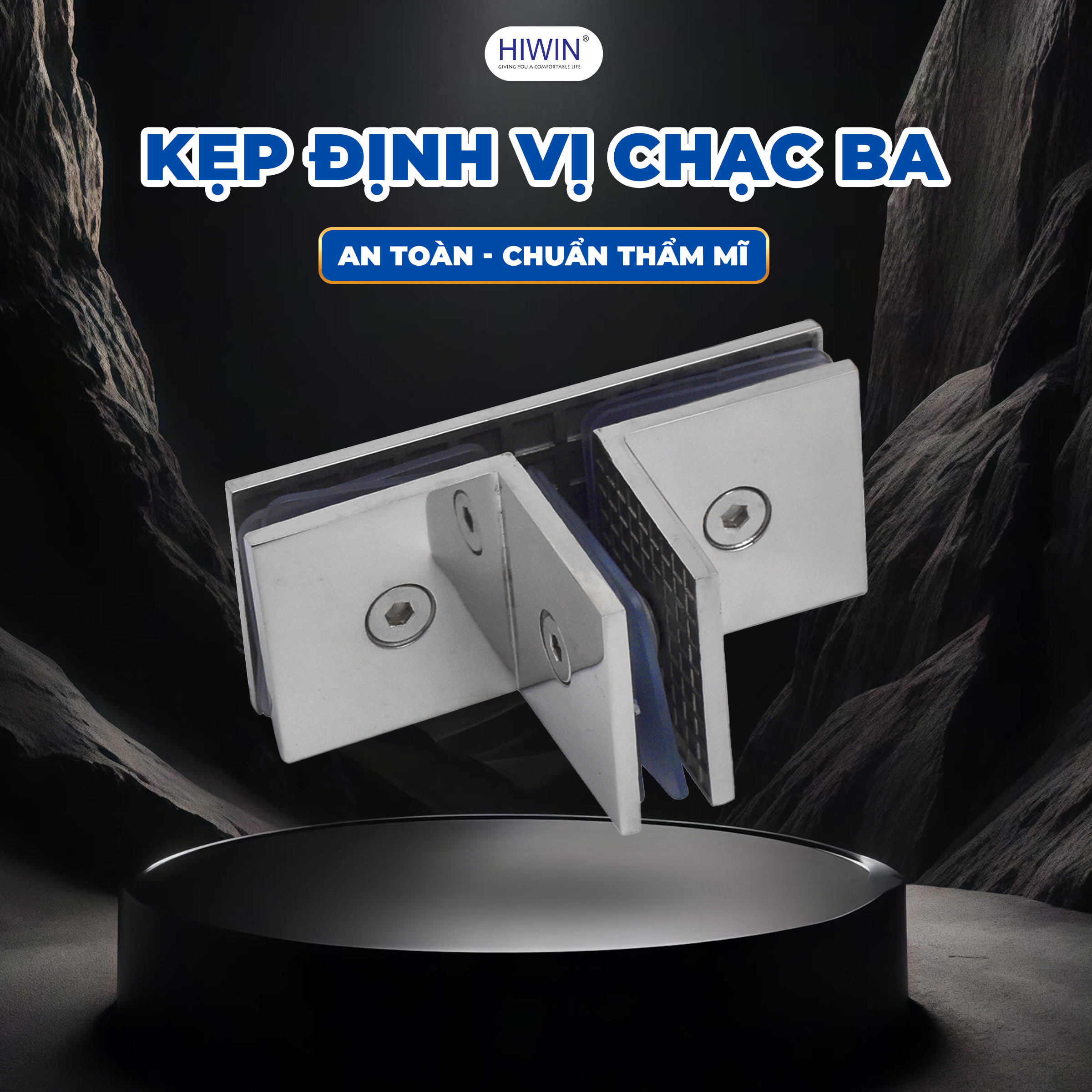 Kẹp định vị chạc 3 Hiwin FC-2037 vuông vức được gia công tỉ mỉ với từng đường nét sắc sảo