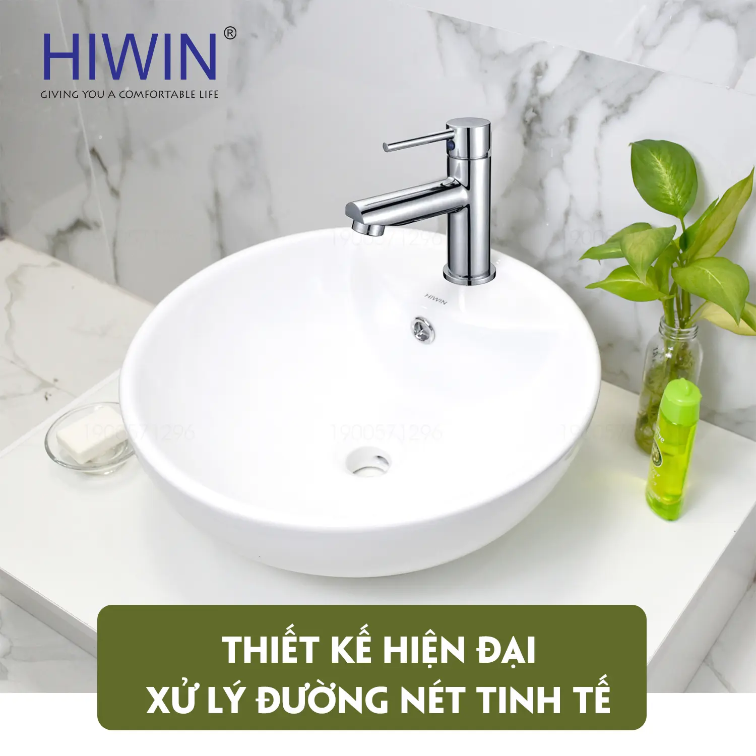 Chậu rửa mặt LP-8008 với thiết kế đặt dương bàn, mang lại vẻ đẹp hiện đại