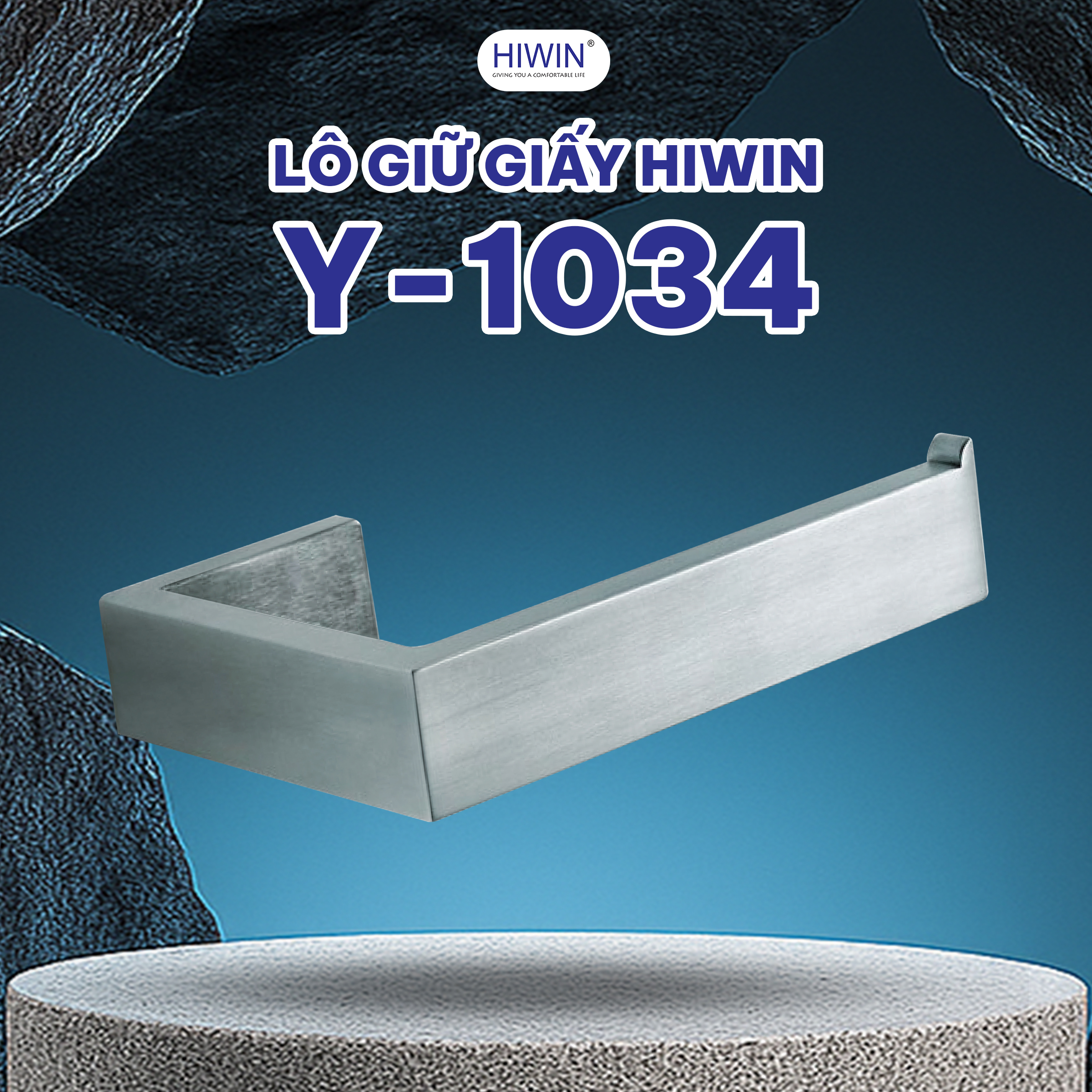 Lô đựng giấy vệ sinh Y-1034 là mẫu phụ kiện nhà tắm được ưa chuộng nhờ thiết kế hiện đại