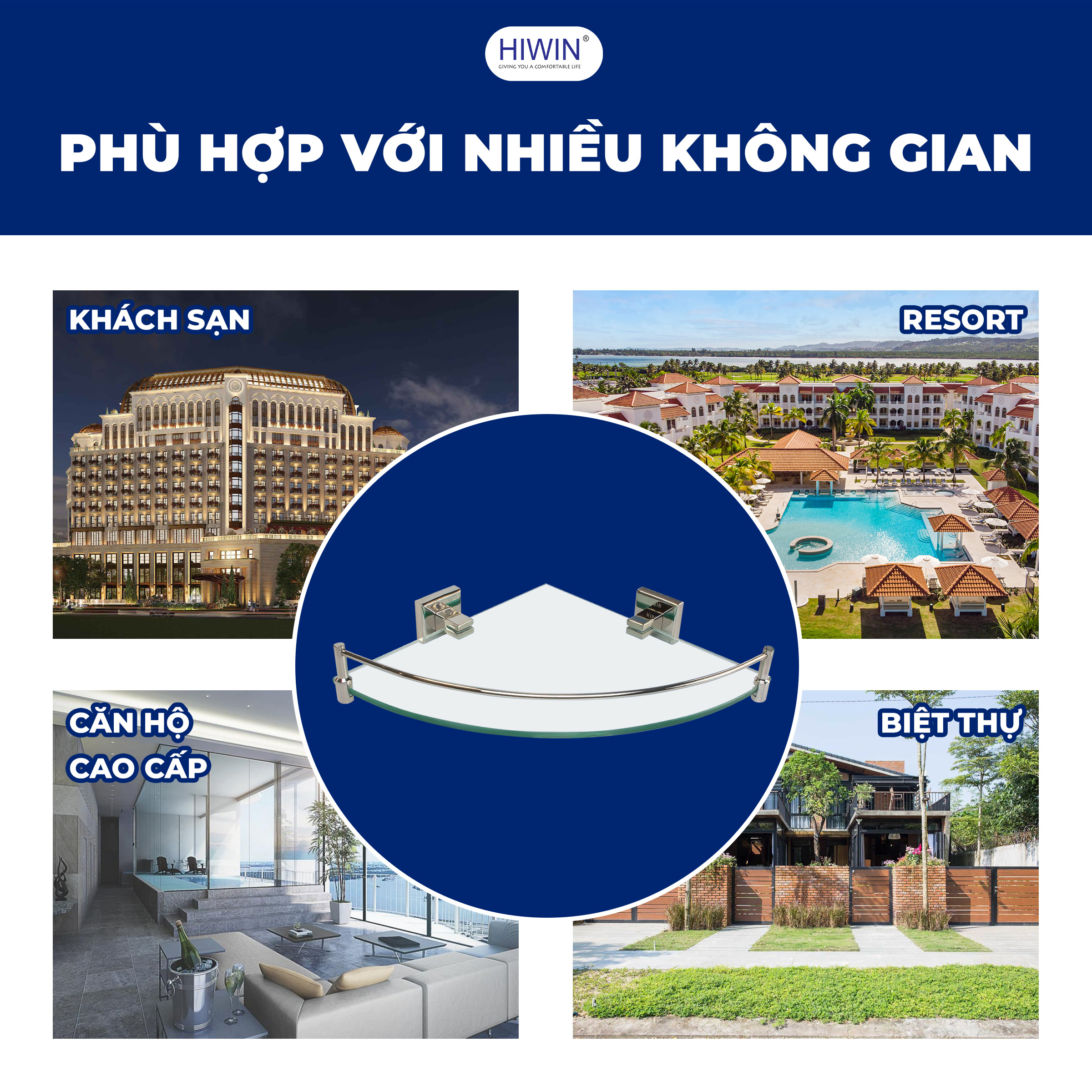 Dễ dàng lắp đặt ở nhiều không gian khác nhau