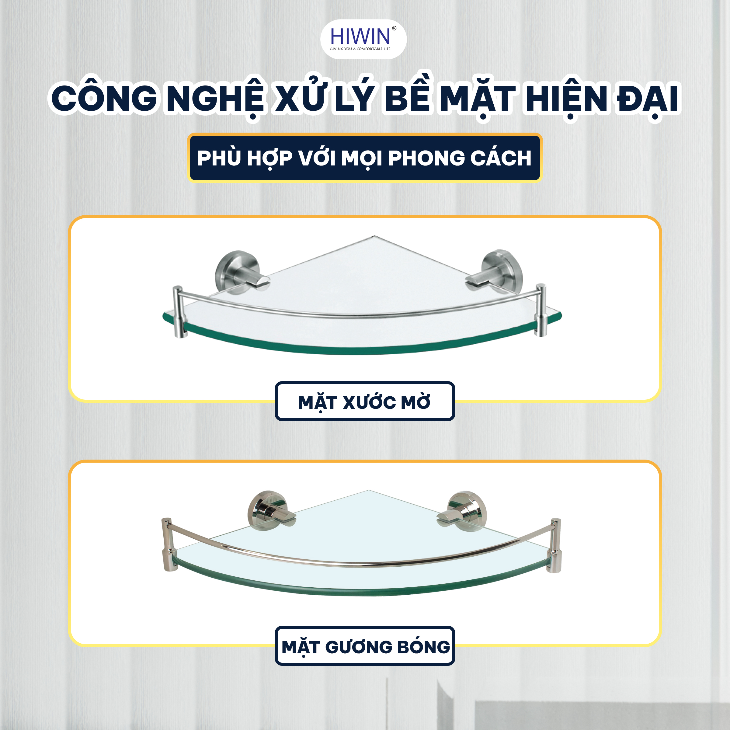 Bề mặt xử lý sáng bóng và xước mờ tinh xảo