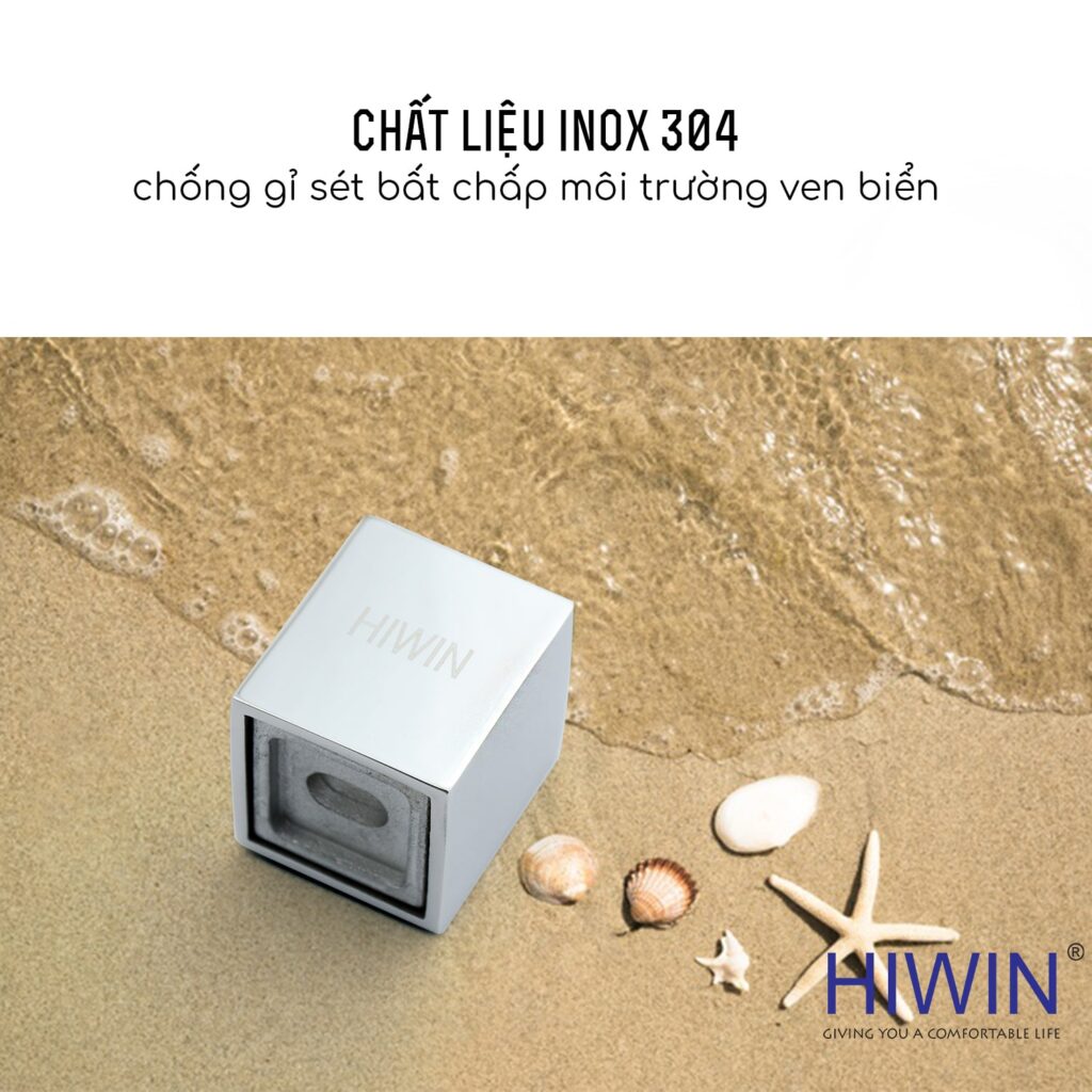 Bát tường cabin kính SB-610T được làm từ chất liệu inox 304