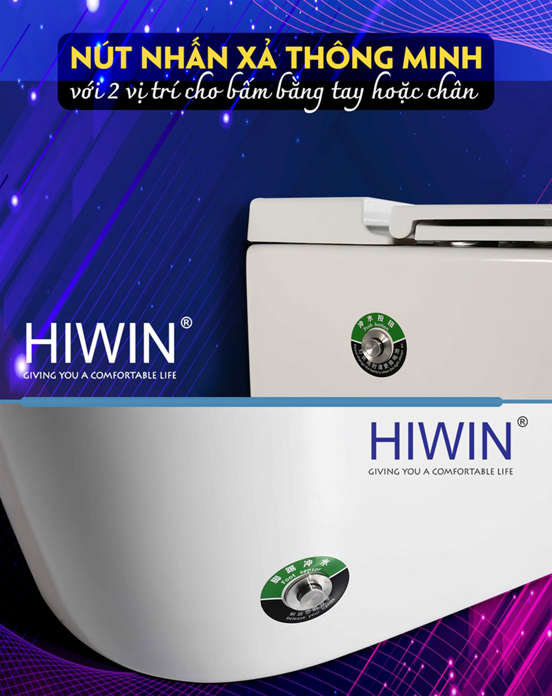 Bồn cầu MT-6040 có nút nhấn xả thông minh