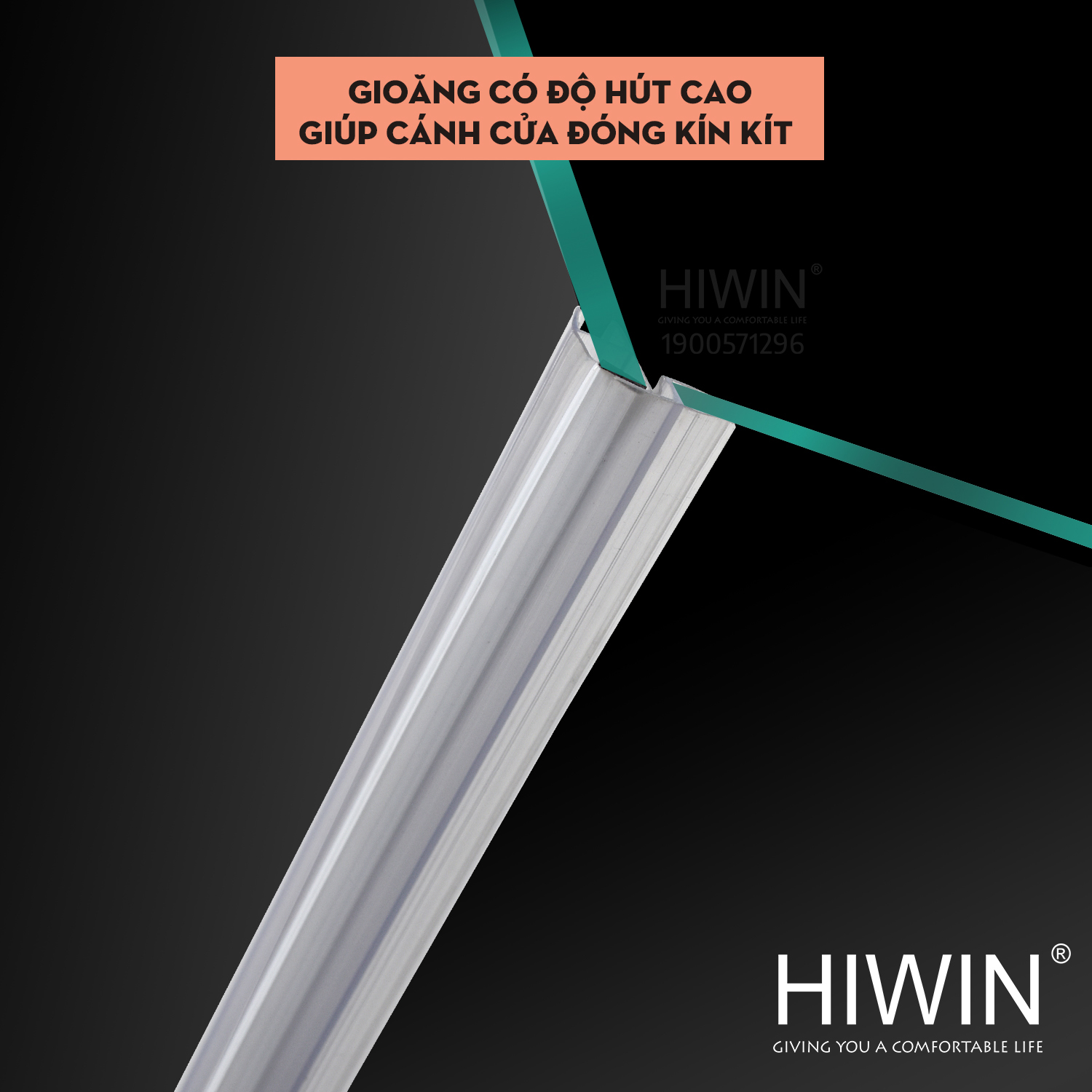 Gioăng từ 135 độ trắng mở trong SP-055AW có độ hút cao giúp cửa đóng kín khít