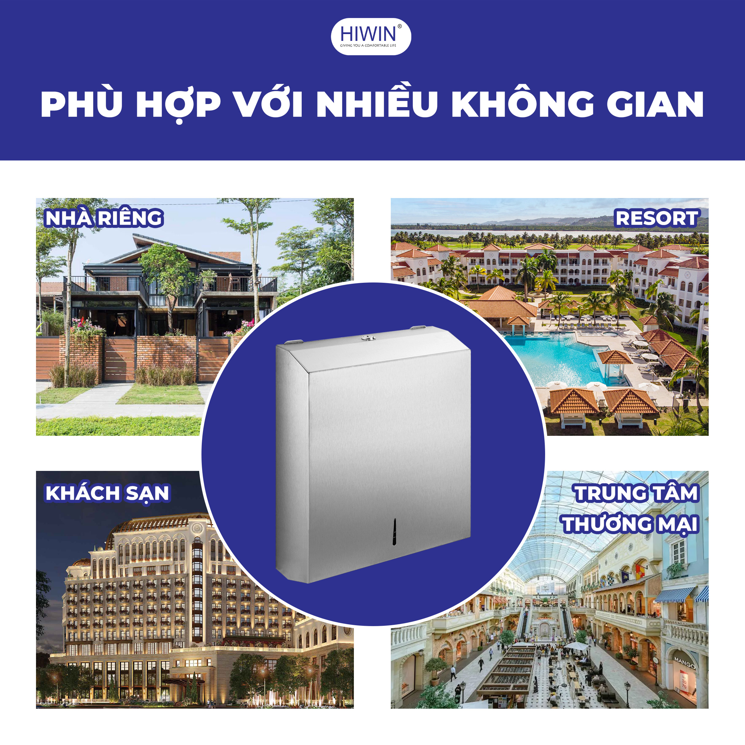 Khả năng lắp đặt linh hoạt, dễ dàng thích nghi với nhiều kiểu không gian