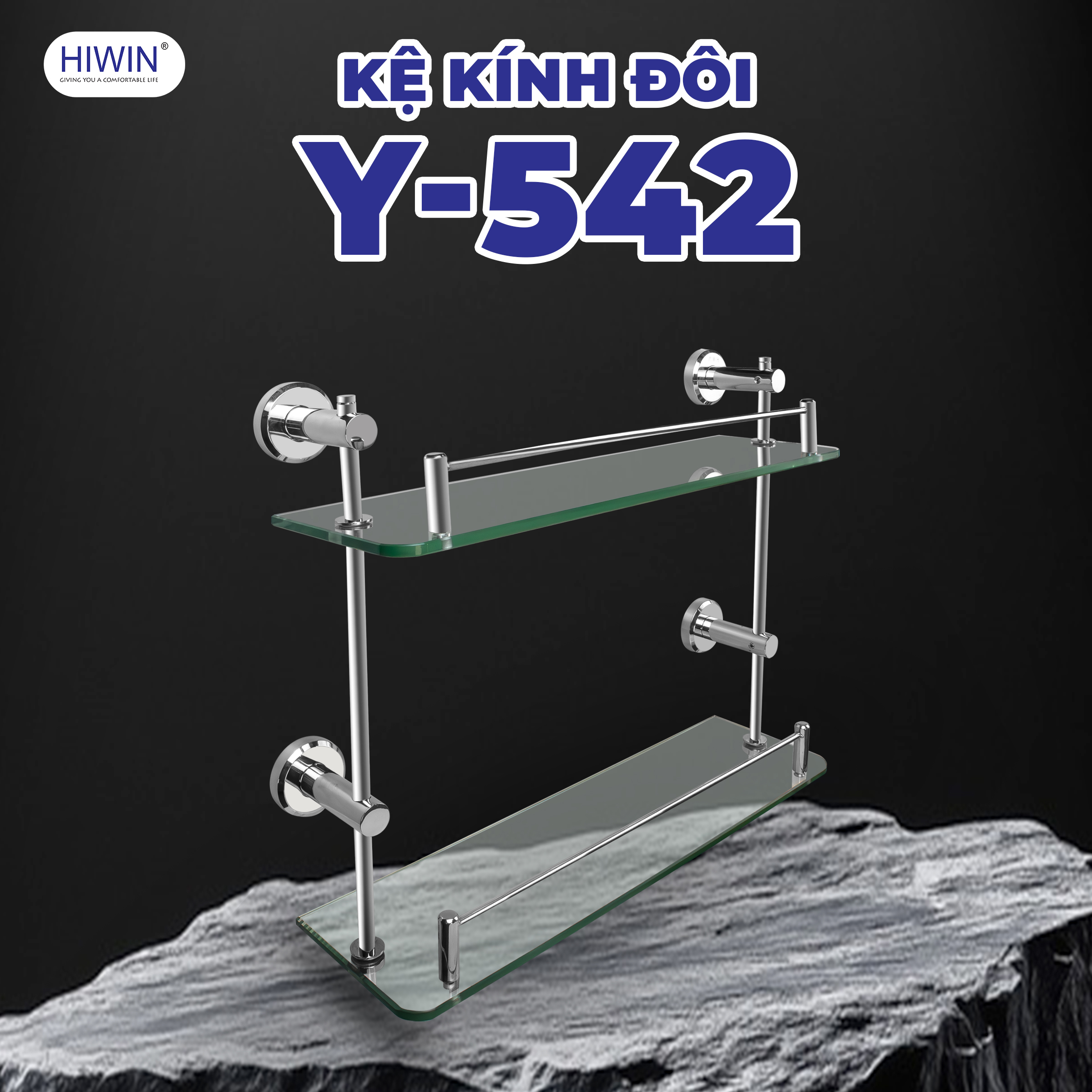 Kệ kính đôi Y-542 thiết kế tinh tế và tối ưu không gian