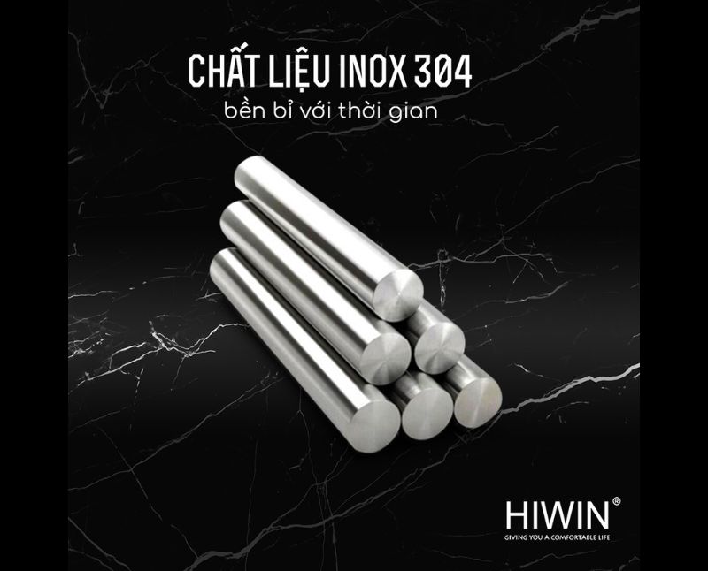 Sử dụng chất liệu inox 304 chắc chắn, bền bỉ vượt thời gian 