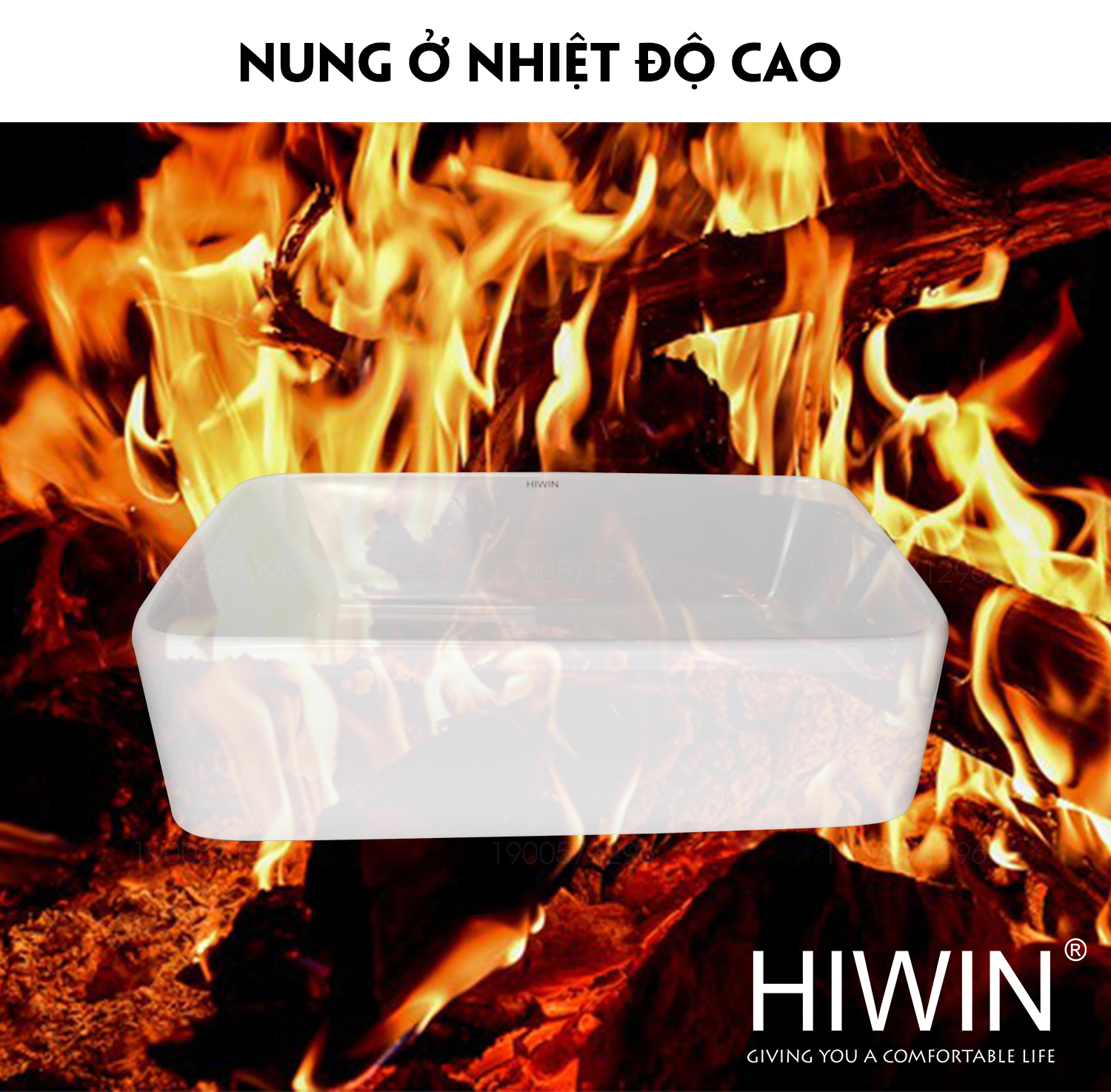 Công nghệ nung hiện đại giúp lavabo HIWIN LP-8032 chống trầy xước, chống bám bẩn