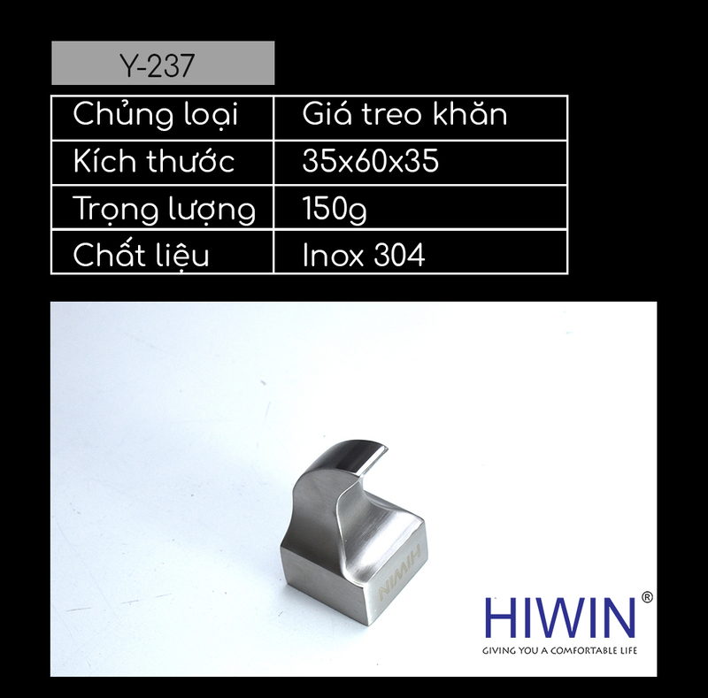 Móc đơn Y-237 dễ dàng lắp đặt