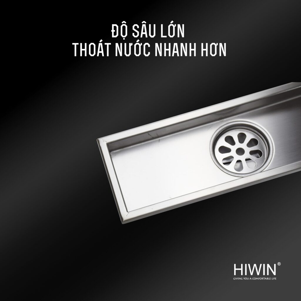 Thoát sàn dài FD-06 thoát nước nhanh nhờ độ sâu lớn