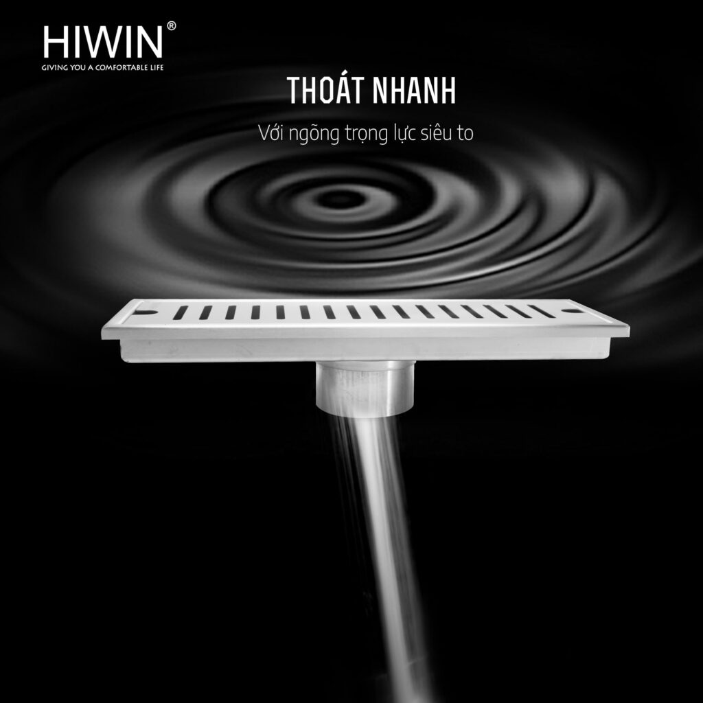 Thoát sàn dài FD-06 thoát nước nhanh nhờ ngõng nước to