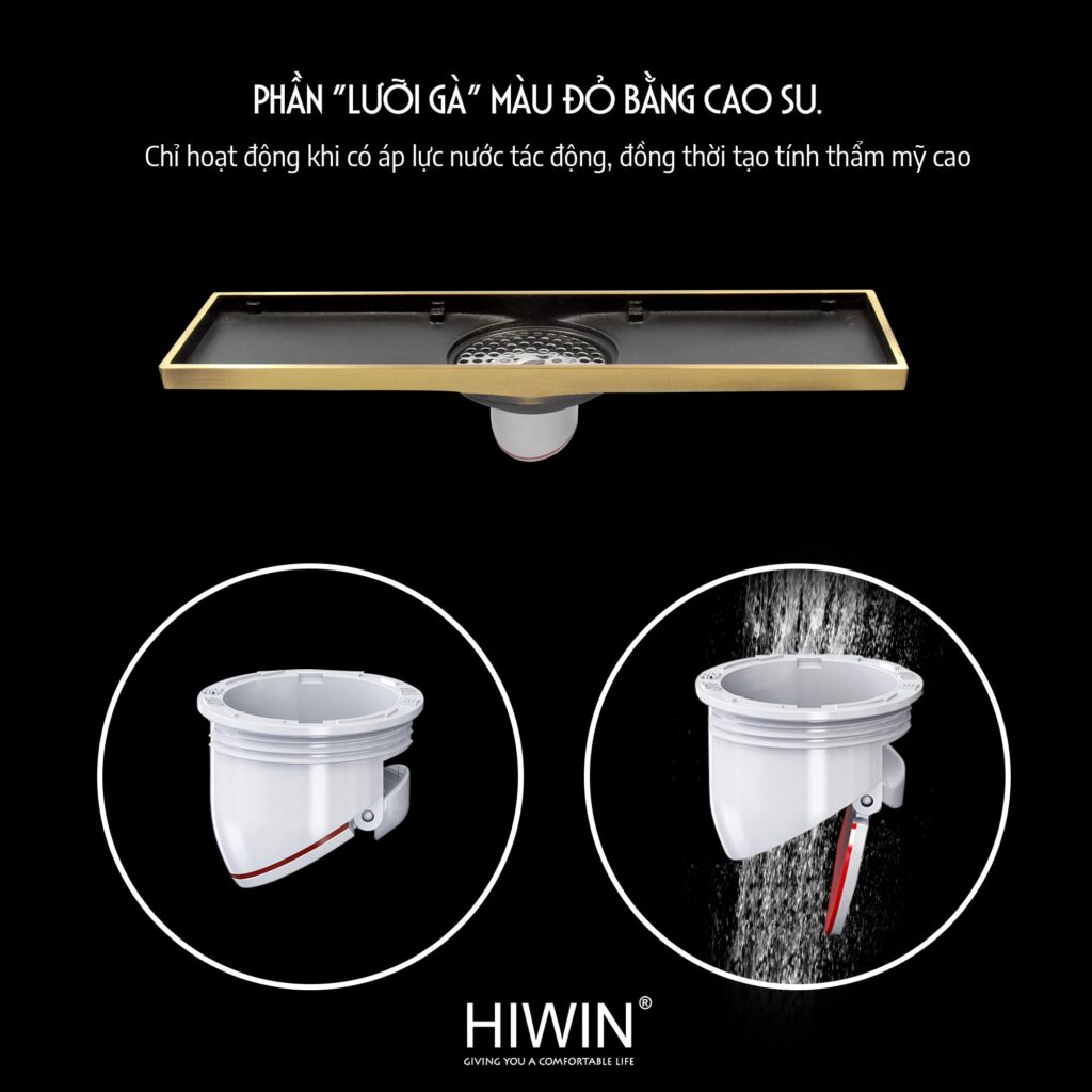 Thoát sàn dài đồng giả cổ FD-4804 mang đến khả năng thoát nước nhanh