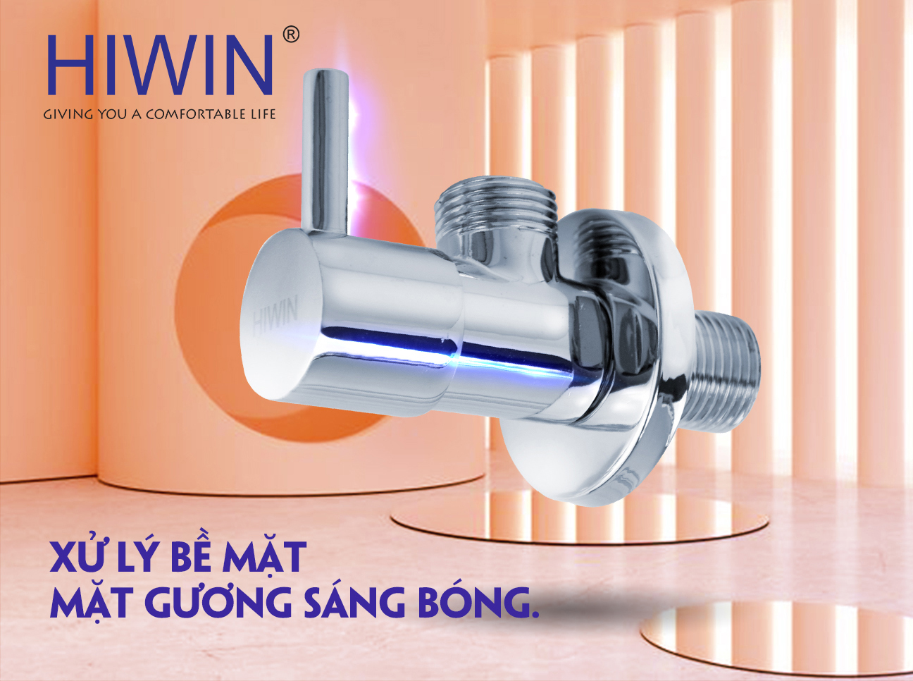 Van góc JF-210 được xử lý bề mặt gương sáng bóng