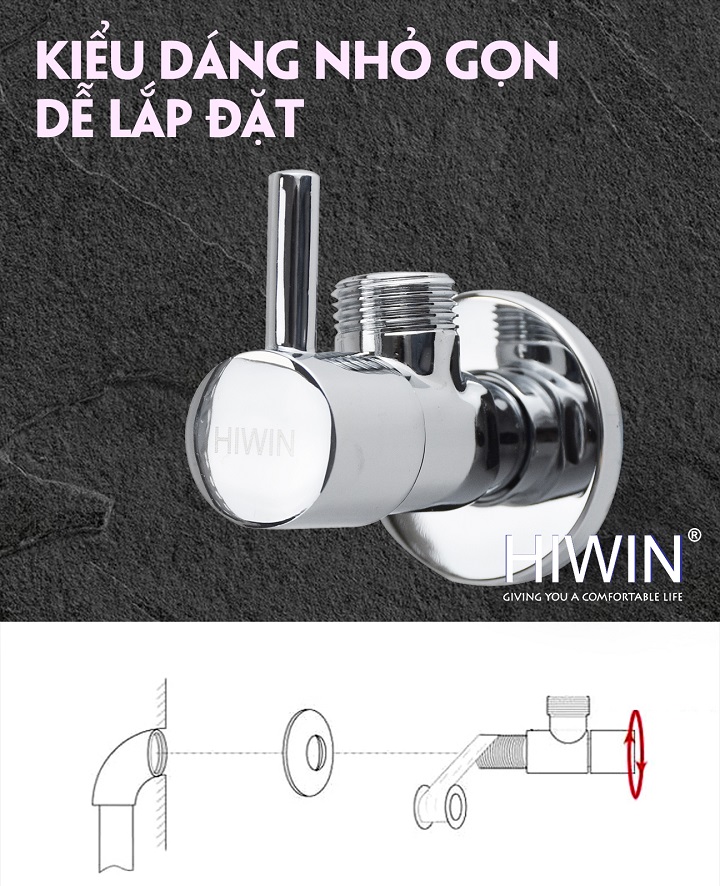 Van góc JF-210 kiểu dáng nhỏ gọn dễ lắp đặt