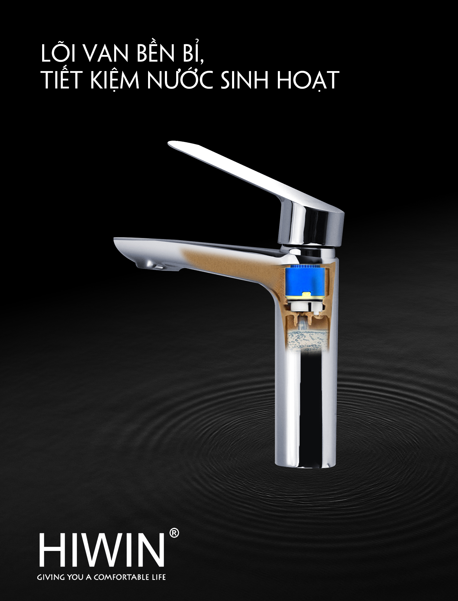 Vòi rửa mặt cao cấp HIWIN KF-7611