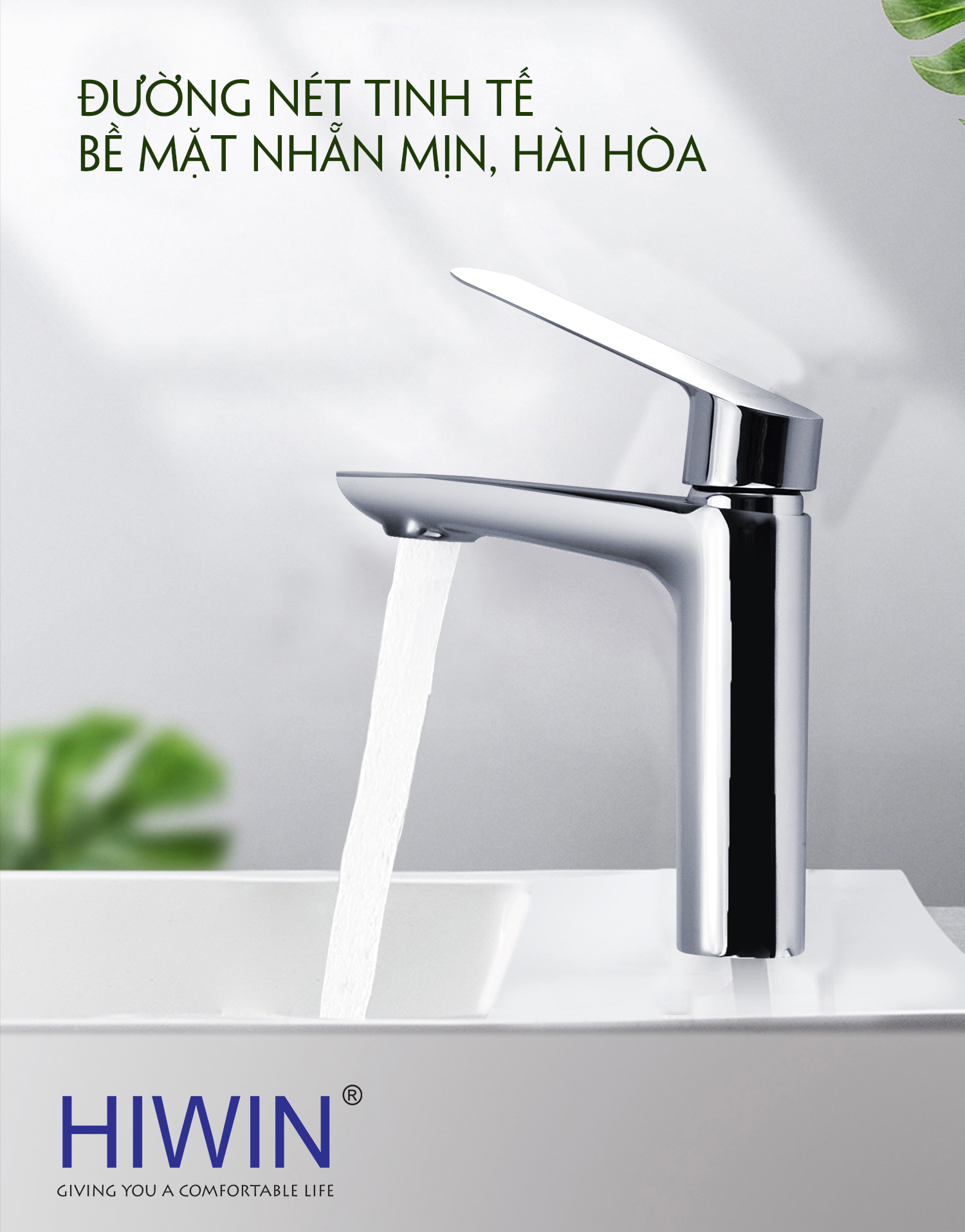 Vòi lavabo, vòi rửa mặt cao cấp HIWIN KF-7611