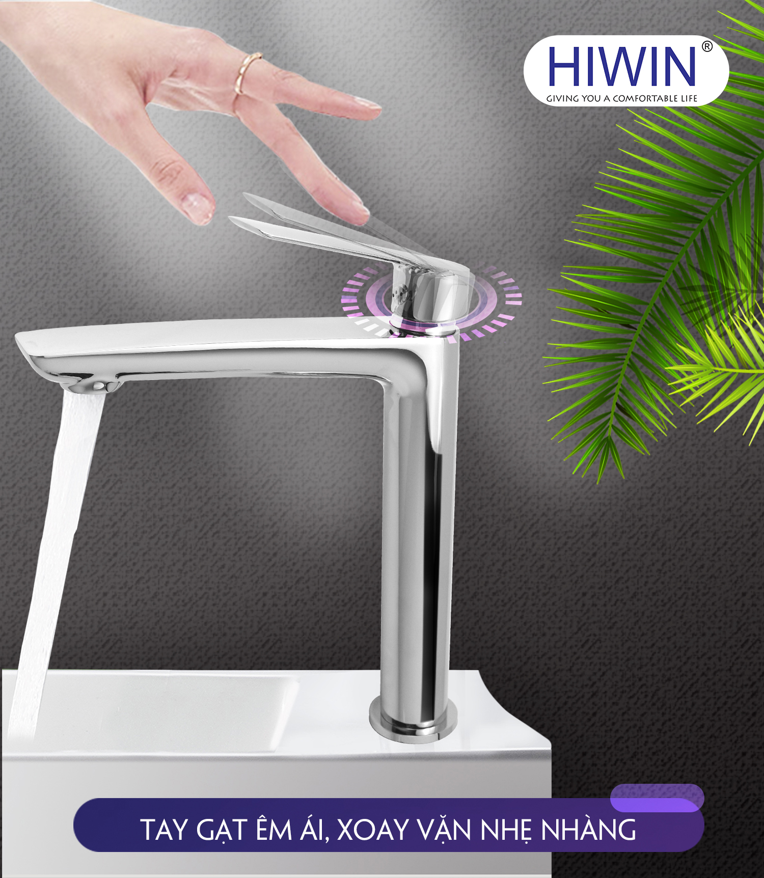 Tay gạt linh hoạt, kiểm soát nhiệt độ theo ý muốn