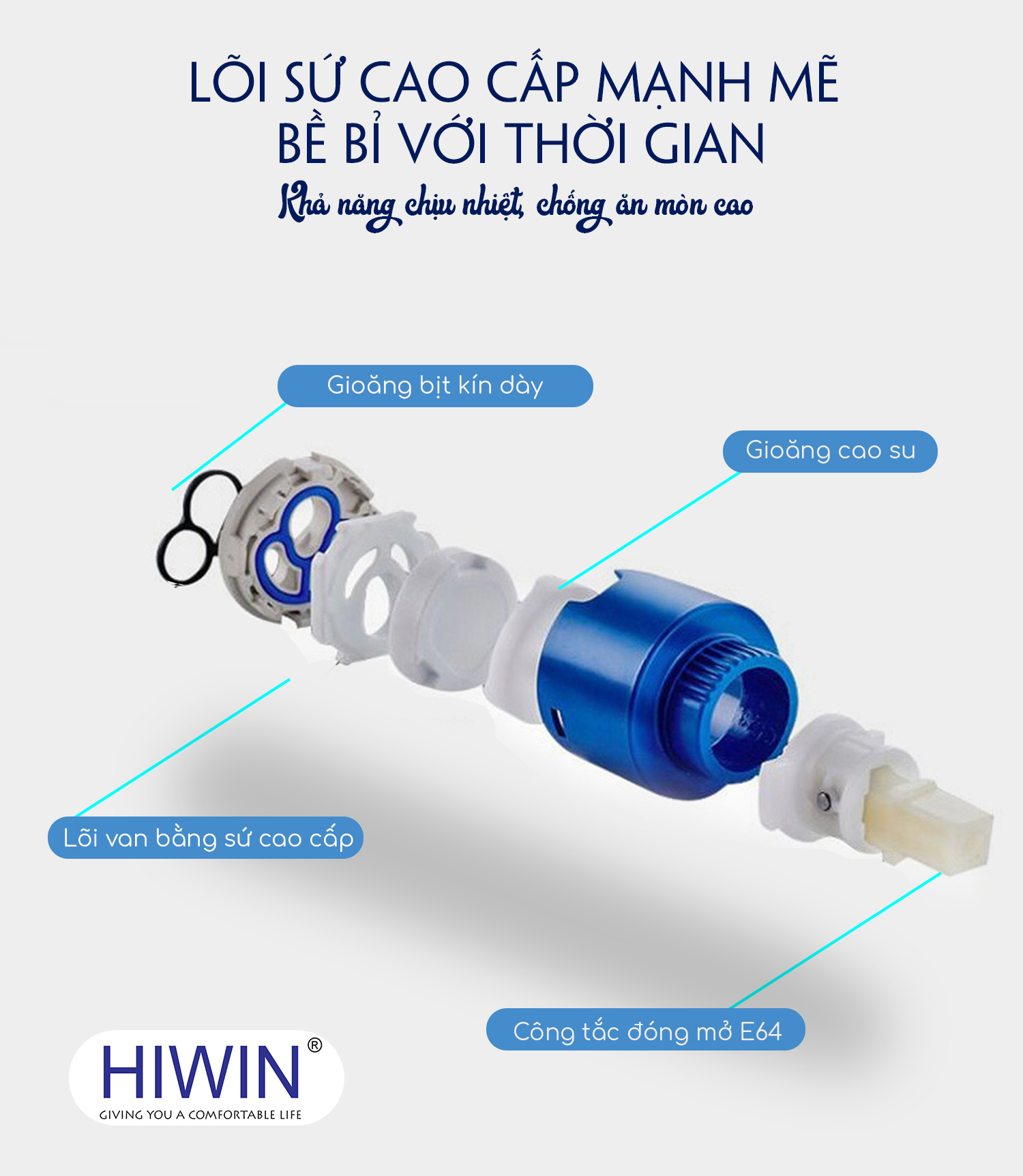 Lõi van Sedal cao cấp đảm bảo tuổi thọ lâu dài