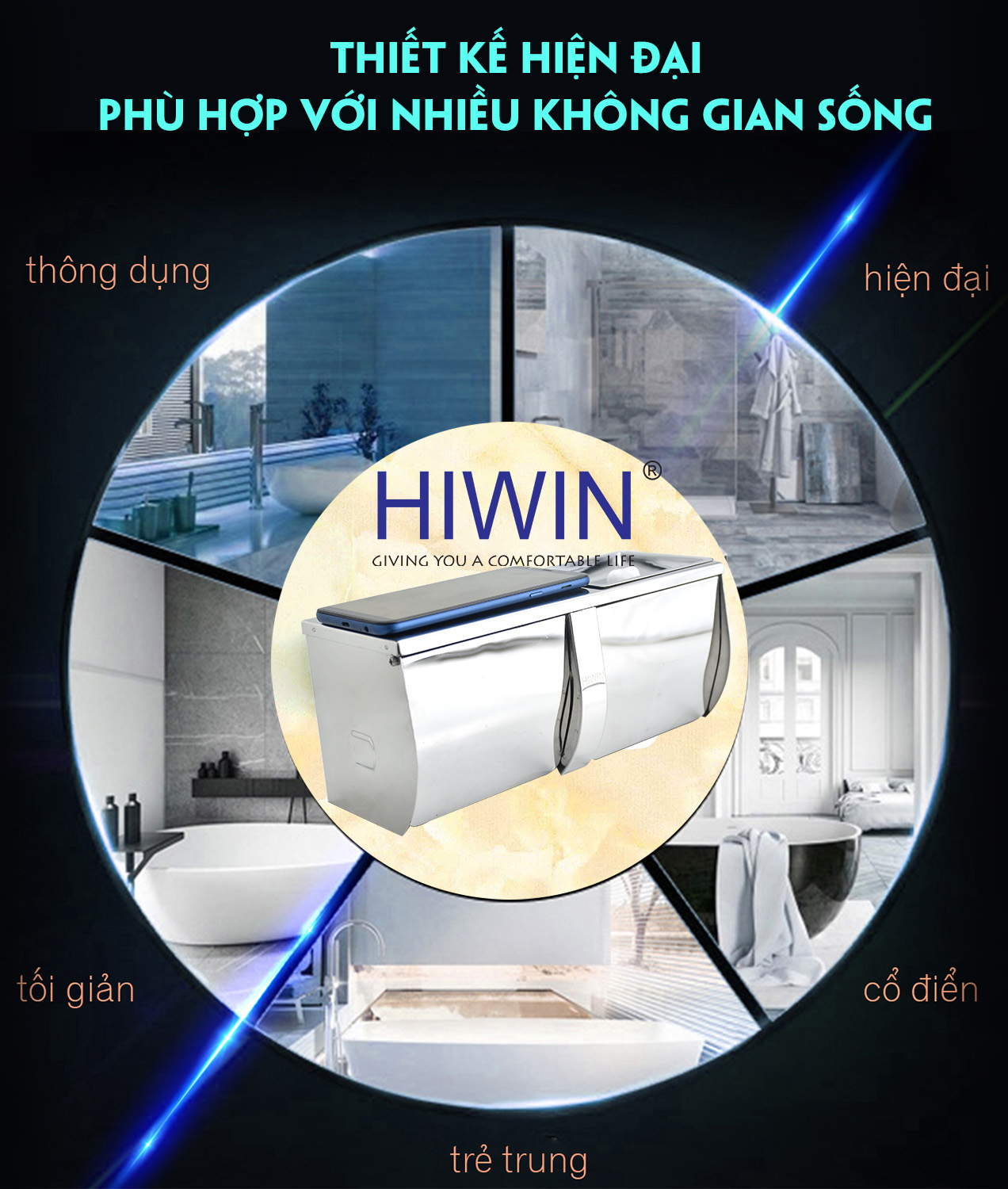Lô giấy vệ sinh Y-309 phù hợp nhiều không gian phòng tắm hiện đại