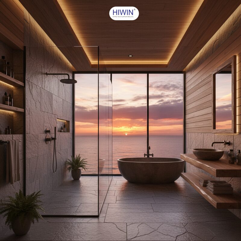 Vách tắm kính cho công trình ven biển