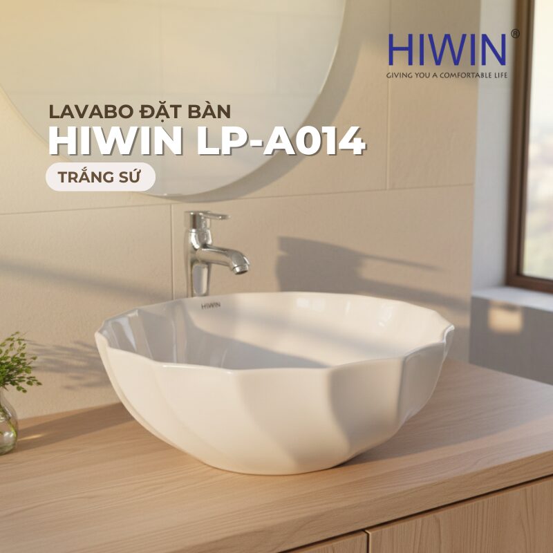 Lavabo đặt bàn nghệ thuật LP-A014 – kiểu dáng tinh tế, tạo điểm nhấn sang trọng cho không gian phòng tắm.