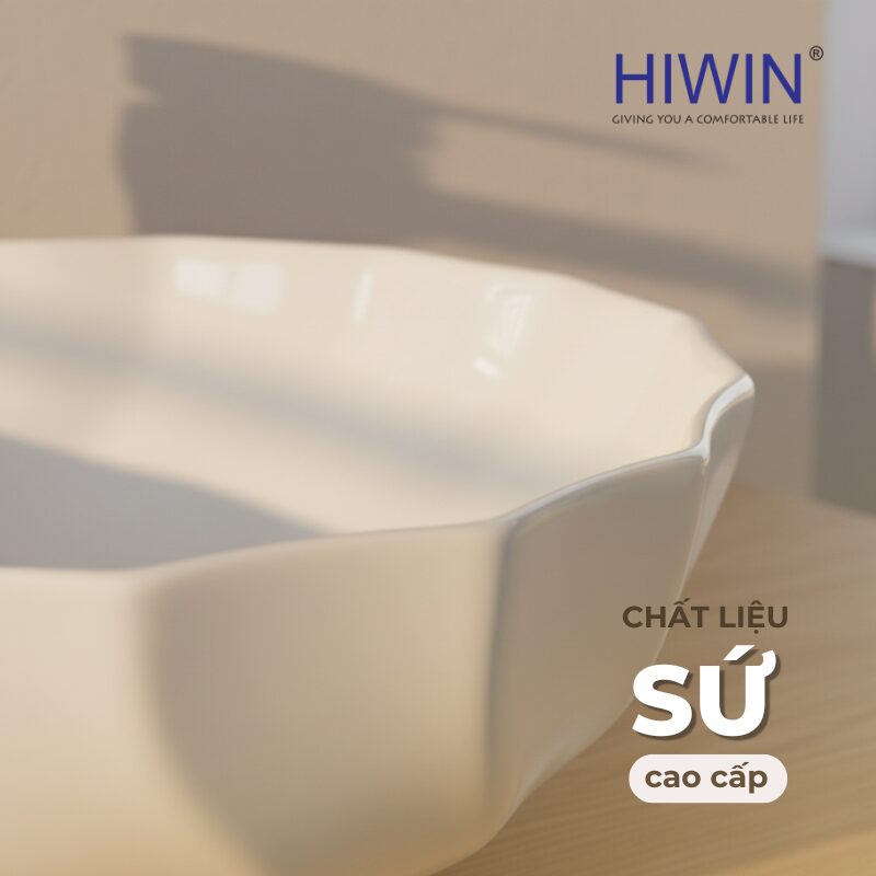 Chất liệu sứ cao cấp – bề mặt sáng bóng, chống trầy xước và chống ố hiệu quả