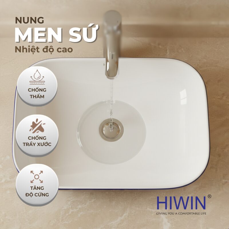 Bề mặt men nhẵn mịn – chống bám bẩn, dễ vệ sinh và luôn sáng bóng.