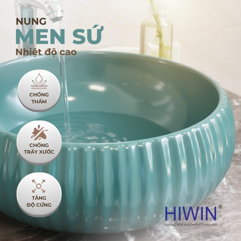 Men sứ nhẵn mịn, sáng bóng – dễ vệ sinh, luôn sạch đẹp như mới