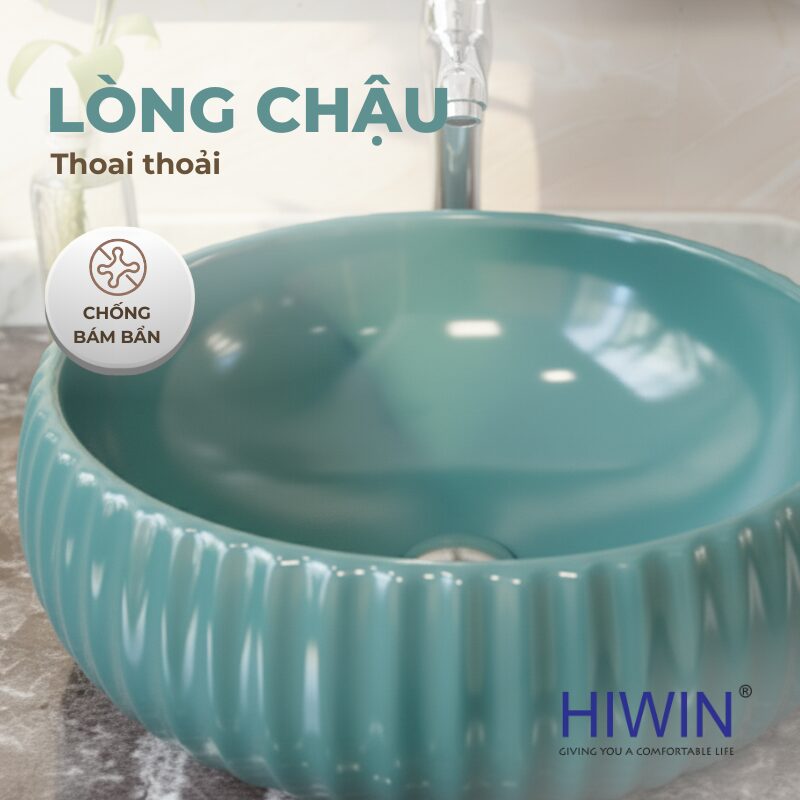 Thiết kế lòng chậu sâu – thoát nước nhanh, hạn chế bắn nước và ứ đọng