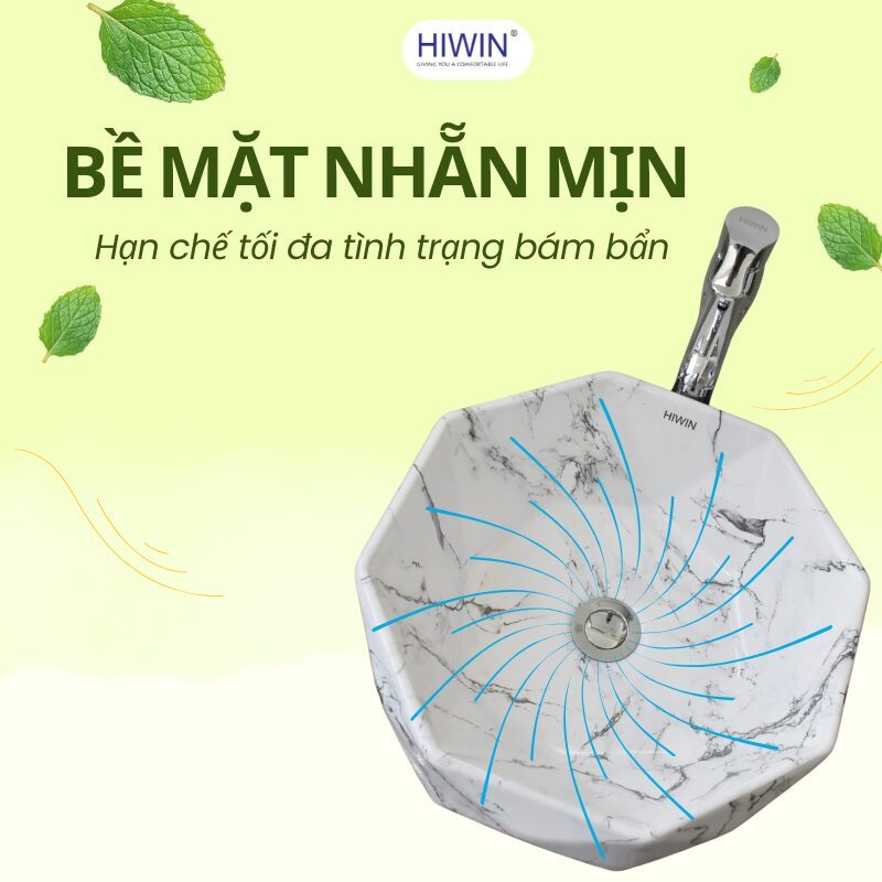Bề mặt phủ men chống bám bẩn, chống trầy xước, dễ vệ sinh