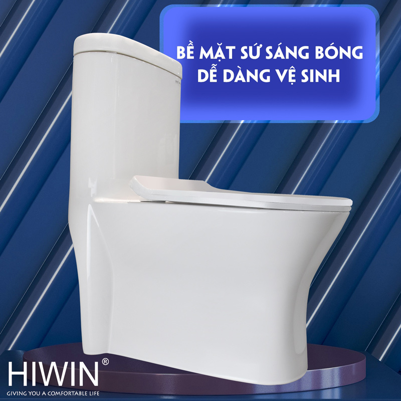 Bồn cầu nguyên khối cao cấp MT-3036 xả xoáy 360 độ