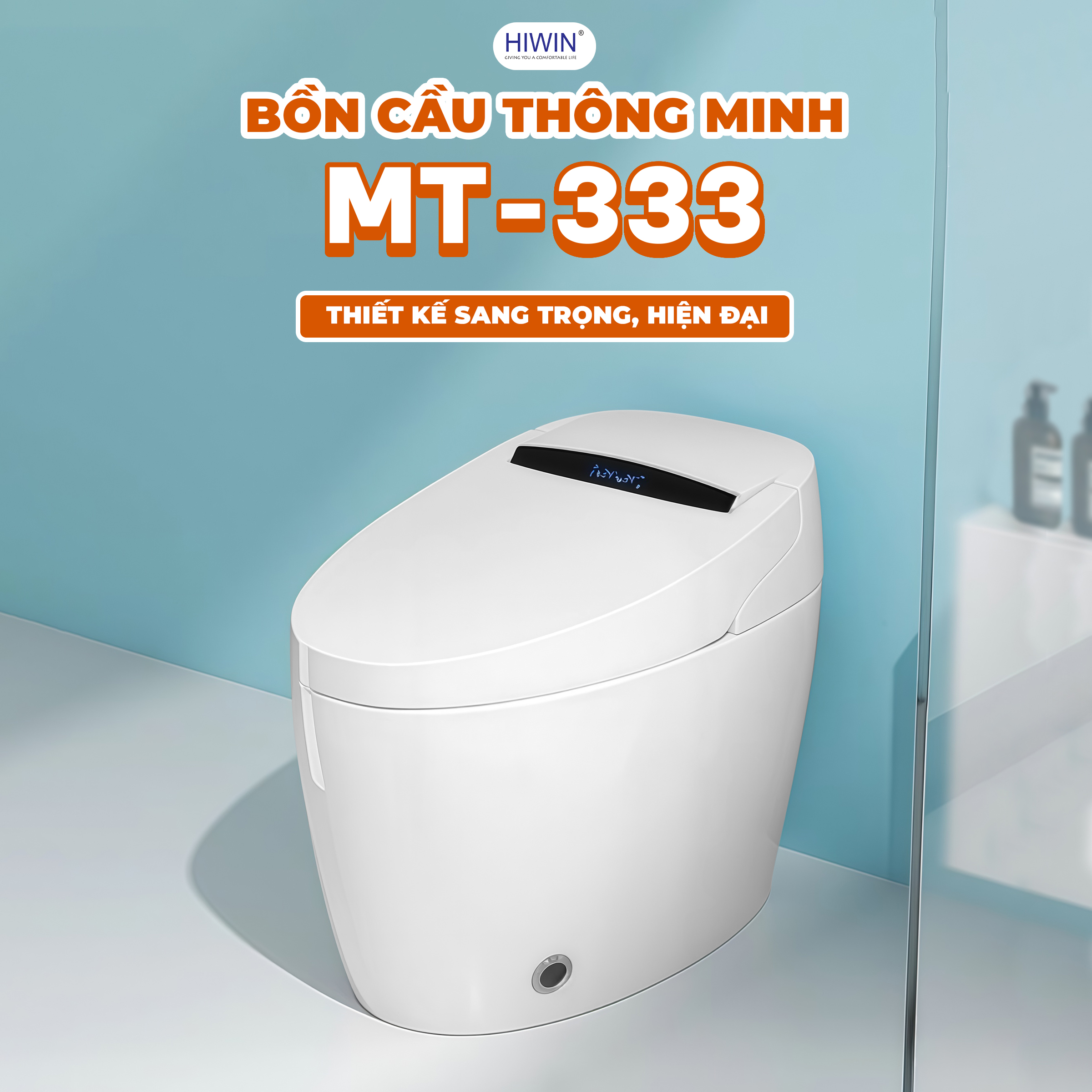 Bồn cầu thông minh cao cấp Hiwin MT-333/MT-333X liền khối sang trọng